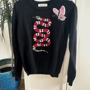 Rosas Rojas Snake and Butterfly Sweater Size Small/Medium